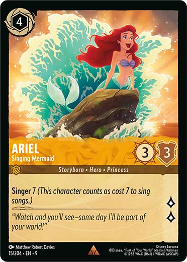 Ariel - Singing Mermaid (15/204) [Fabled] Lorcana Single Disney | Red Claw Gaming