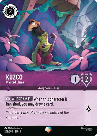 Kuzco - Wanted Llama (Epic) (209/204) [Fabled] Lorcana Single Disney | Red Claw Gaming