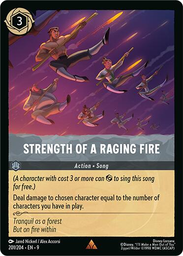 Strength of a Raging Fire (201/204) [Fabled] Lorcana Single Disney | Red Claw Gaming