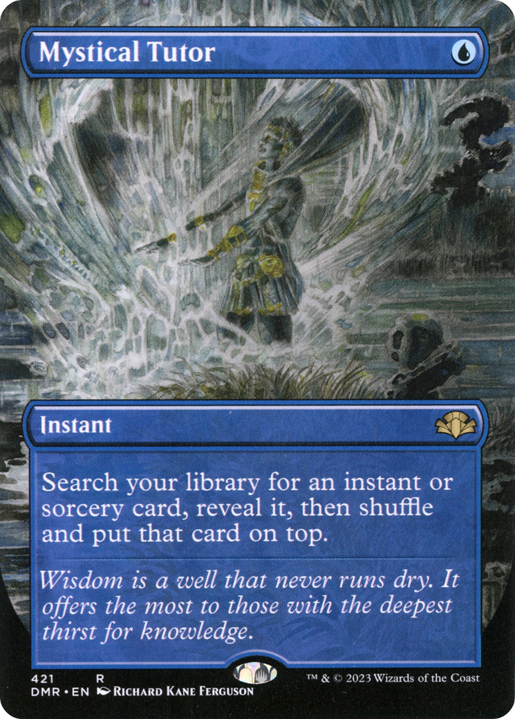 Mystical Tutor (Borderless Alternate Art) [Dominaria Remastered] MTG Single Magic: The Gathering | Red Claw Gaming