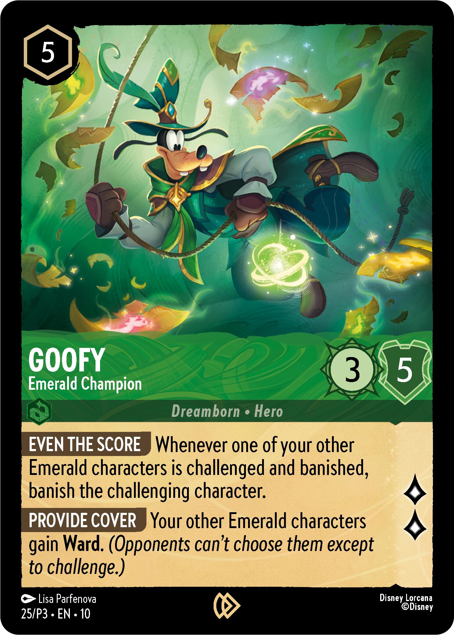 Goofy - Emerald Champion (25) [Promo Cards] Lorcana Single Disney | Red Claw Gaming
