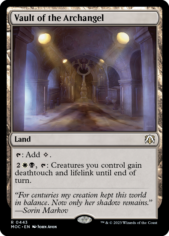 Vault of the Archangel [March of the Machine Commander] MTG Single Magic: The Gathering | Red Claw Gaming