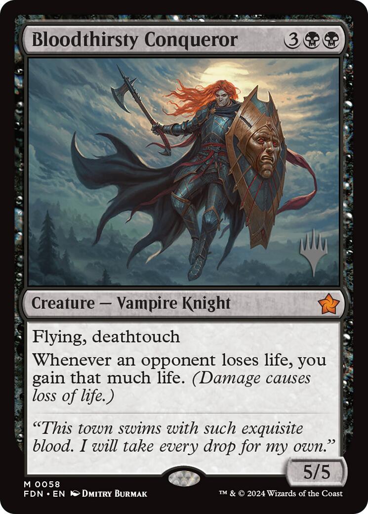 Bloodthirsty Conqueror (Promo Pack) [Foundations Promos] MTG Single Magic: The Gathering | Red Claw Gaming