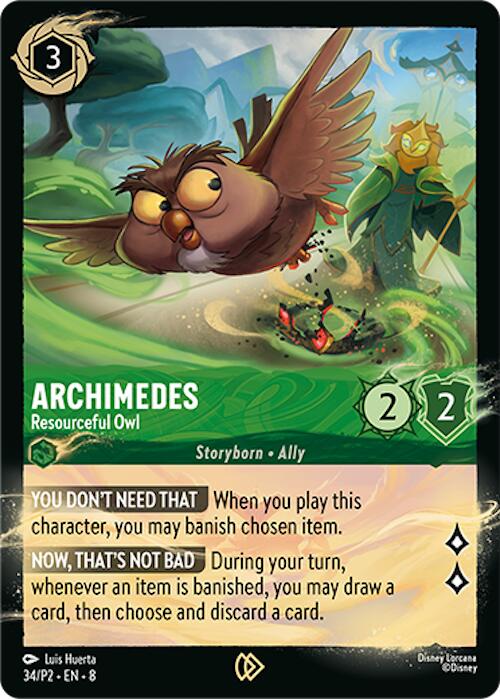 Archimedes - Resourceful Owl (34/P2) [Promo Cards] Lorcana Single Disney | Red Claw Gaming