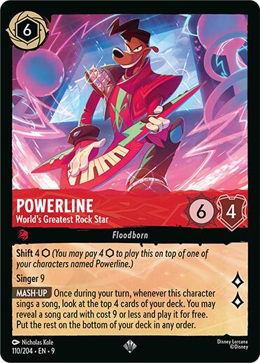 Powerline - World's Greatest Rock Star (110/204) [Fabled] Lorcana Single Disney | Red Claw Gaming