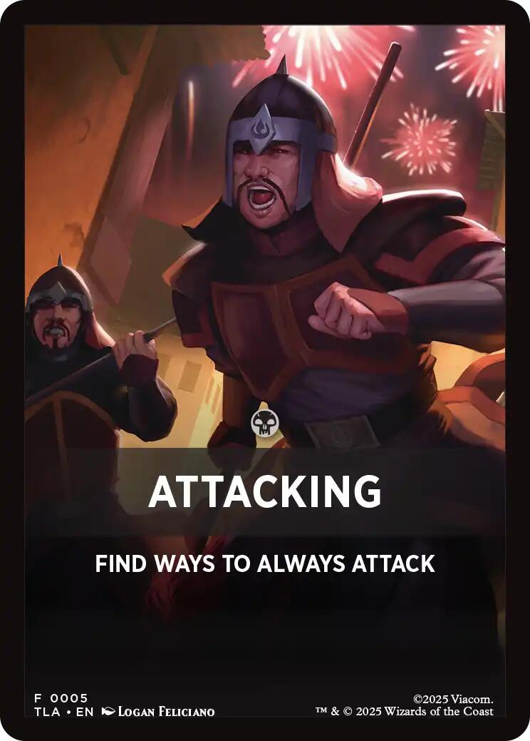 Attacking Theme Card [Avatar: The Last Airbender Tokens] MTG Single Magic: The Gathering | Red Claw Gaming