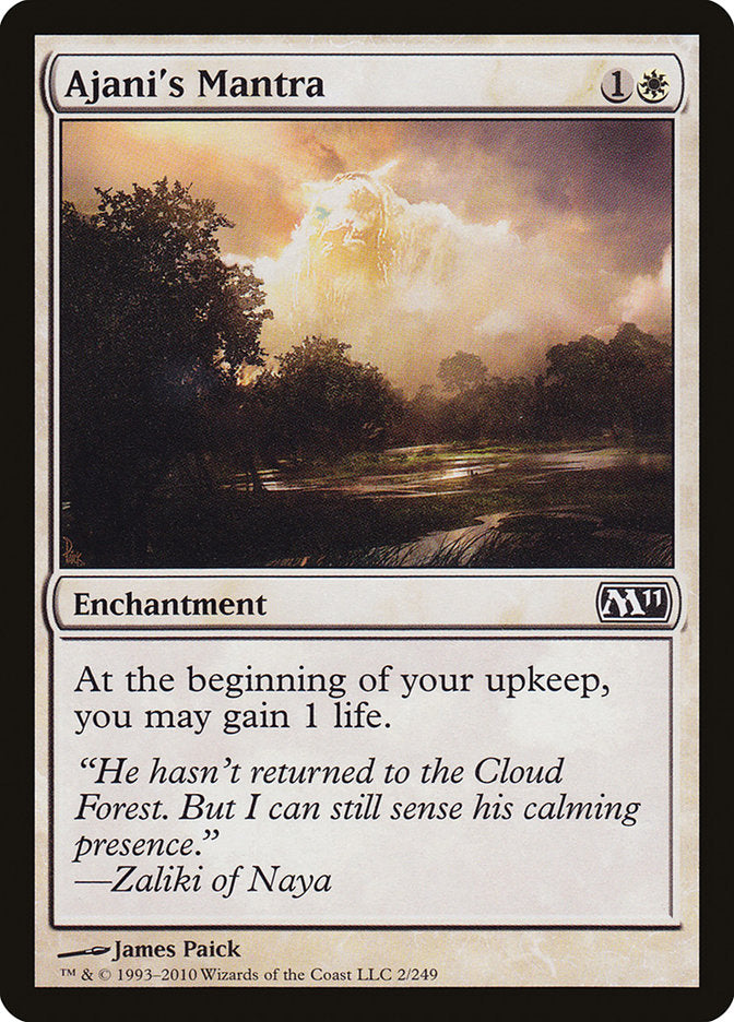Ajani's Mantra [Magic 2011] MTG Single Magic: The Gathering | Red Claw Gaming