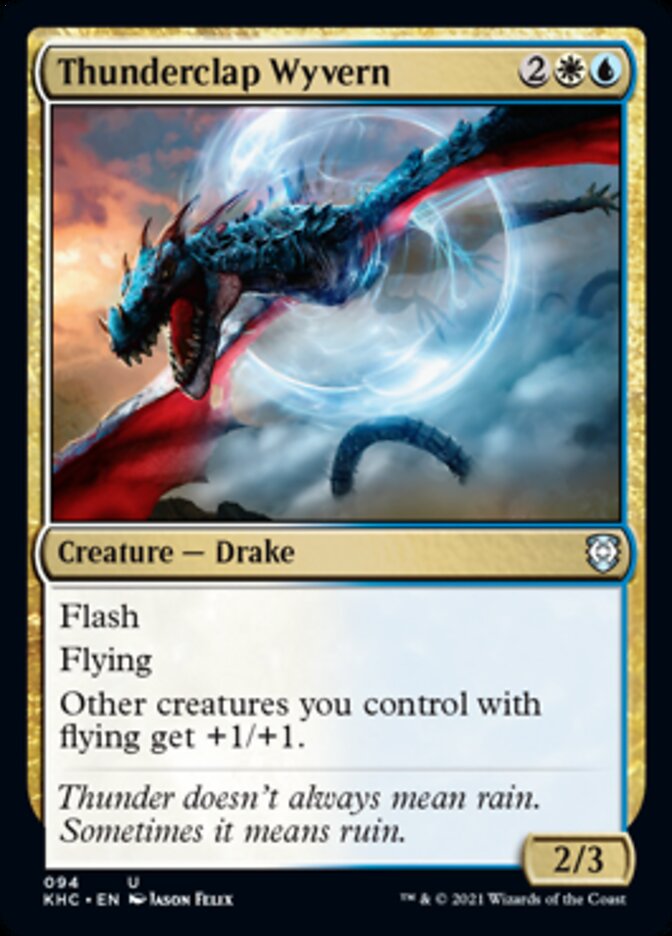 Thunderclap Wyvern [Kaldheim Commander] MTG Single Magic: The Gathering | Red Claw Gaming