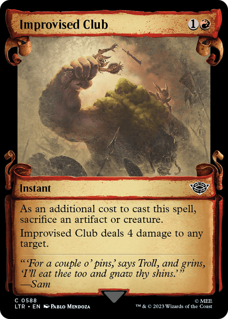 Improvised Club [The Lord of the Rings: Tales of Middle-Earth Showcase Scrolls] MTG Single Magic: The Gathering | Red Claw Gaming