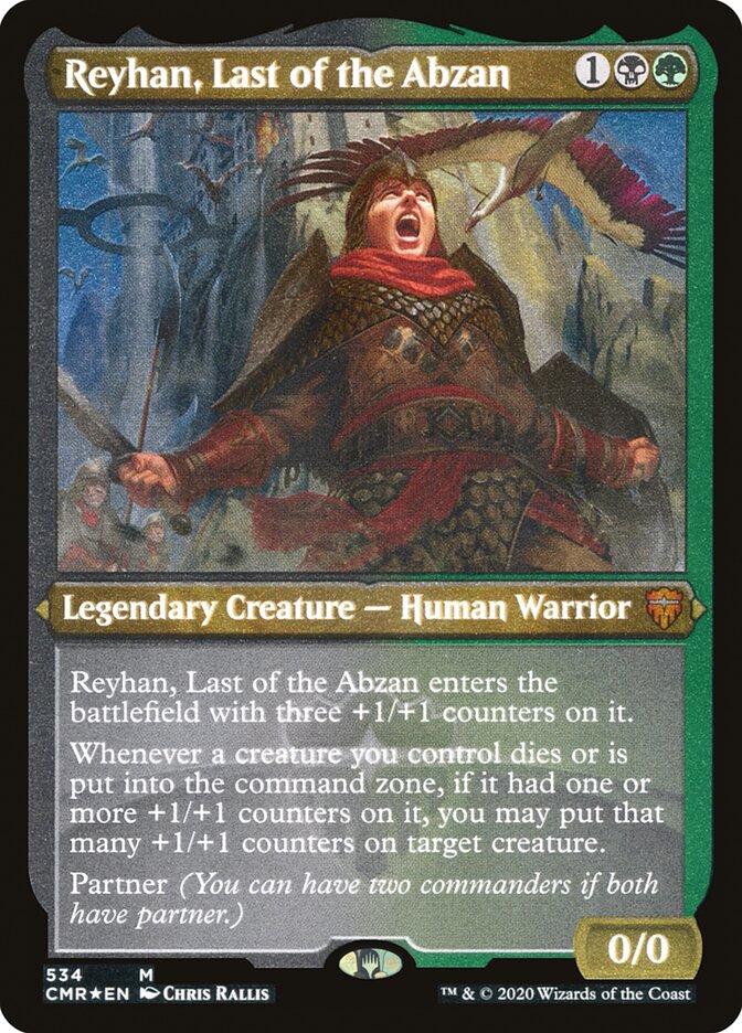 Reyhan, Last of the Abzan (Etched) [Commander Legends] MTG Single Magic: The Gathering | Red Claw Gaming
