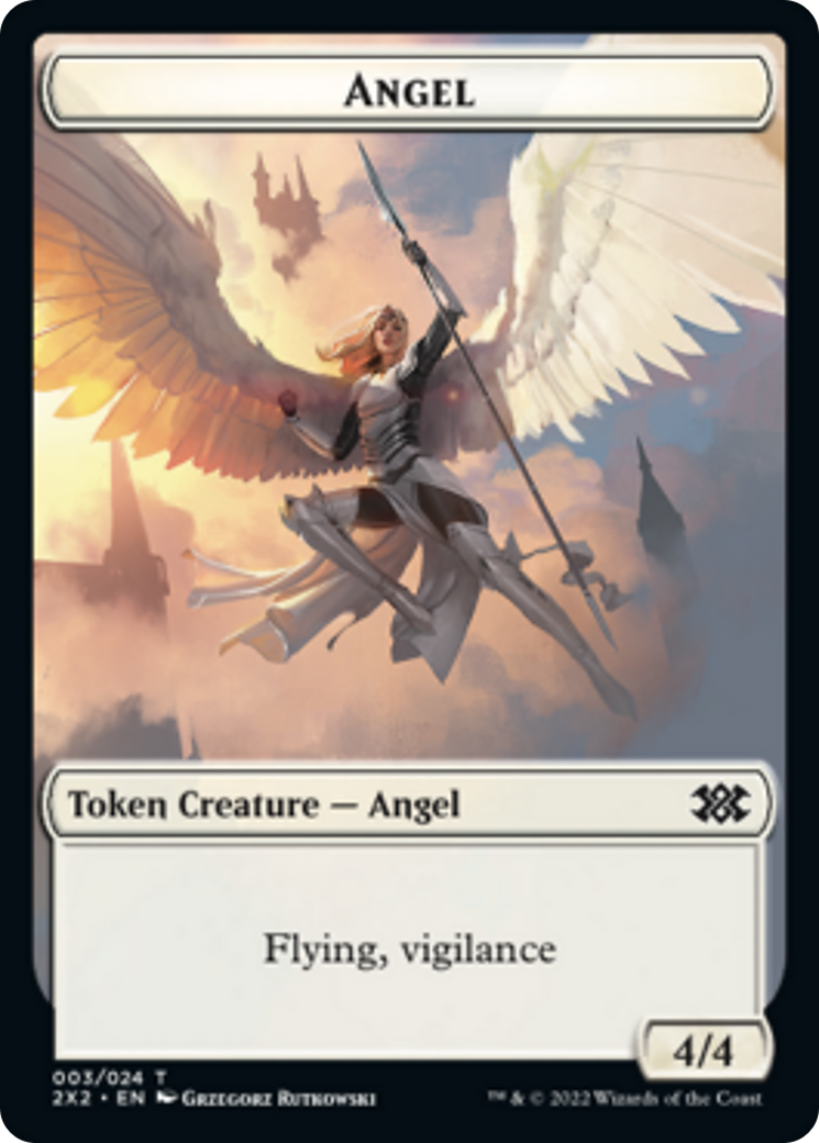 Elemental // Angel Double-Sided Token [Double Masters 2022 Tokens] MTG Single Magic: The Gathering | Red Claw Gaming