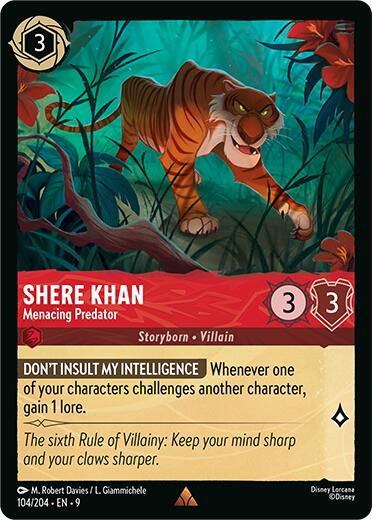 Shere Khan - Menacing Predator (104/204) [Fabled] Lorcana Single Disney | Red Claw Gaming