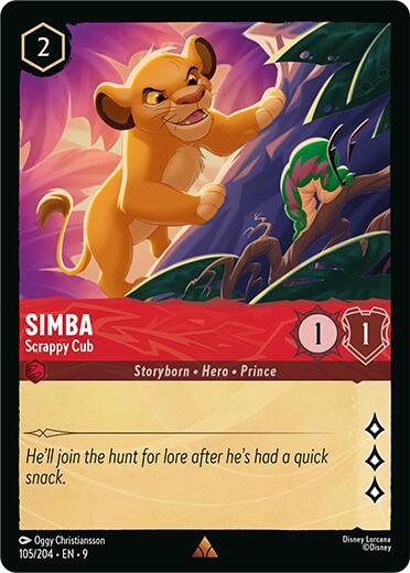 Simba - Scrappy Cub (105/204) [Fabled] Lorcana Single Disney | Red Claw Gaming
