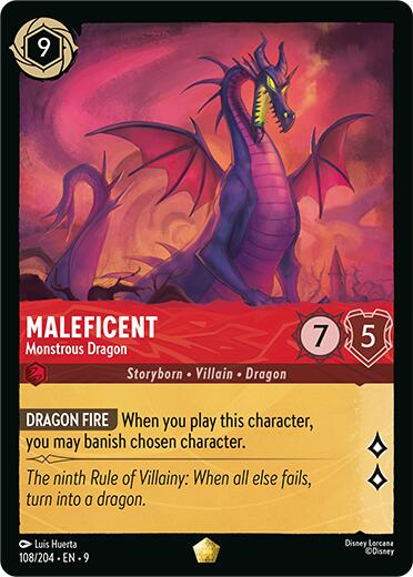 Maleficent - Monstrous Dragon (108/204) [Fabled] Lorcana Single Disney | Red Claw Gaming