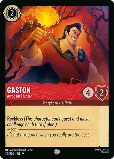 Gaston - Arrogant Hunter (115/204) [Fabled] Lorcana Single Disney | Red Claw Gaming
