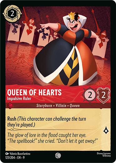 Queen of Hearts - Impulsive Ruler (123/204) [Fabled] Lorcana Single Disney | Red Claw Gaming