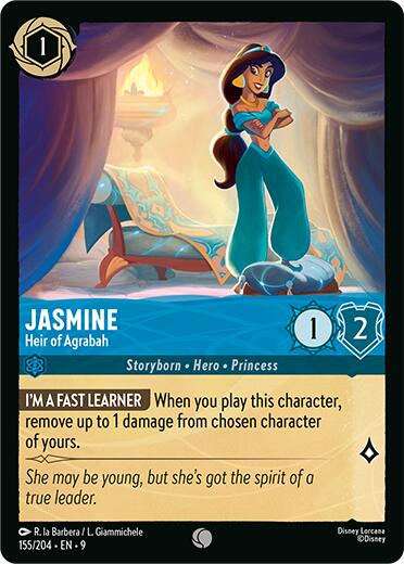 Jasmine - Heir of Agrabah (155/204) [Fabled] Lorcana Single Disney | Red Claw Gaming