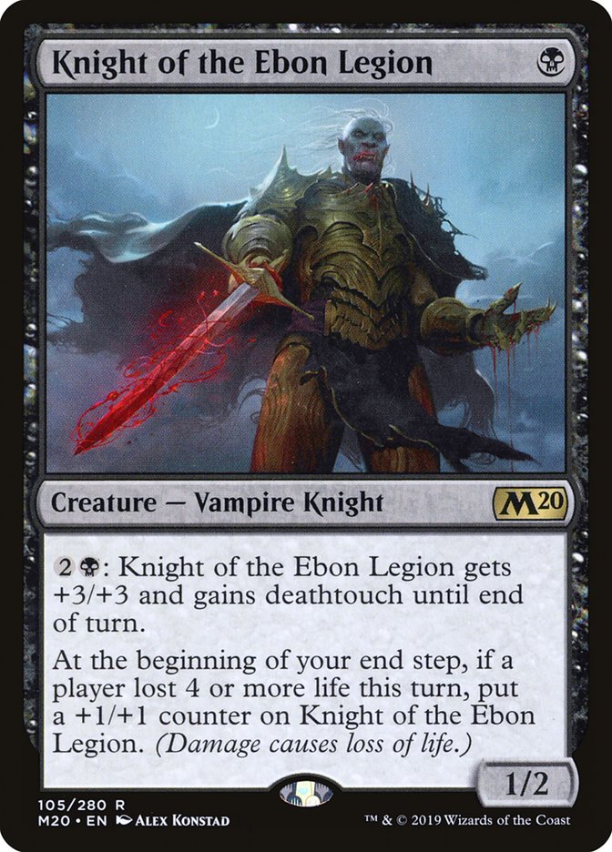 Knight of the Ebon Legion [Core Set 2020] MTG Single Magic: The Gathering | Red Claw Gaming