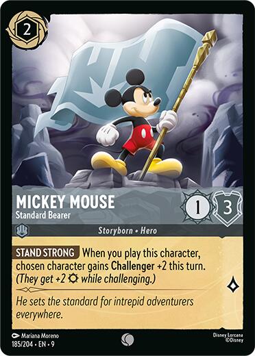 Mickey Mouse - Standard Bearer (185/204) [Fabled] Lorcana Single Disney | Red Claw Gaming