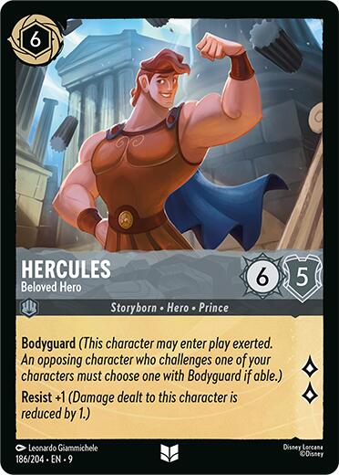 Hercules - Beloved Hero (186/204) [Fabled] Lorcana Single Disney | Red Claw Gaming