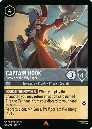 Captain Hook - Captain of the Jolly Roger (190/204) [Fabled] Lorcana Single Disney | Red Claw Gaming