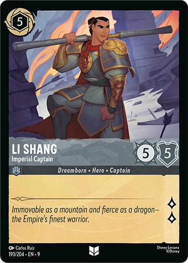 Li Shang - Imperial Captain (193/204) [Fabled] Lorcana Single Disney | Red Claw Gaming