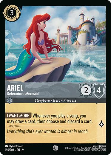 Ariel - Determined Mermaid (196/204) [Fabled] Lorcana Single Disney | Red Claw Gaming