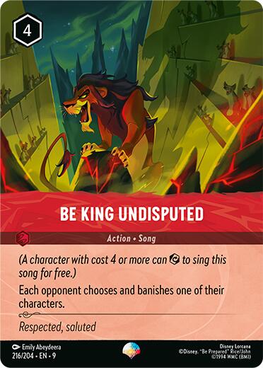 Be King Undisputed (Epic) (216/204) [Fabled] Lorcana Single Disney | Red Claw Gaming