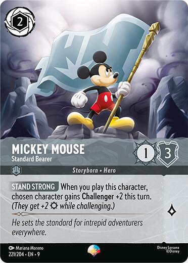 Mickey Mouse - Standard Bearer (Epic) (221/204) [Fabled] Lorcana Single Disney | Red Claw Gaming