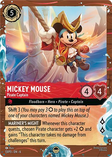 Mickey Mouse - Pirate Captain (Disney Cruise Promo) (13/P3) [Promo Cards] Lorcana Single Disney | Red Claw Gaming