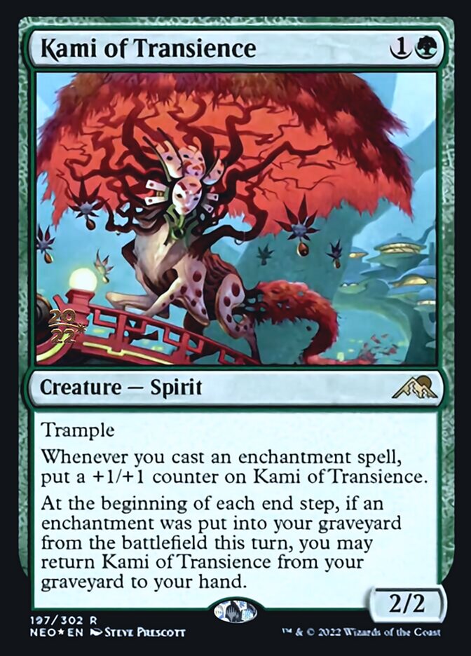 Kami of Transience [Kamigawa: Neon Dynasty Prerelease Promos] MTG Single Magic: The Gathering | Red Claw Gaming