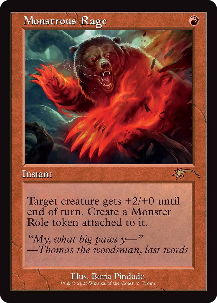 Monstrous Rage (Retro Frame) [Standard Showdown Promos] MTG Single Magic: The Gathering | Red Claw Gaming