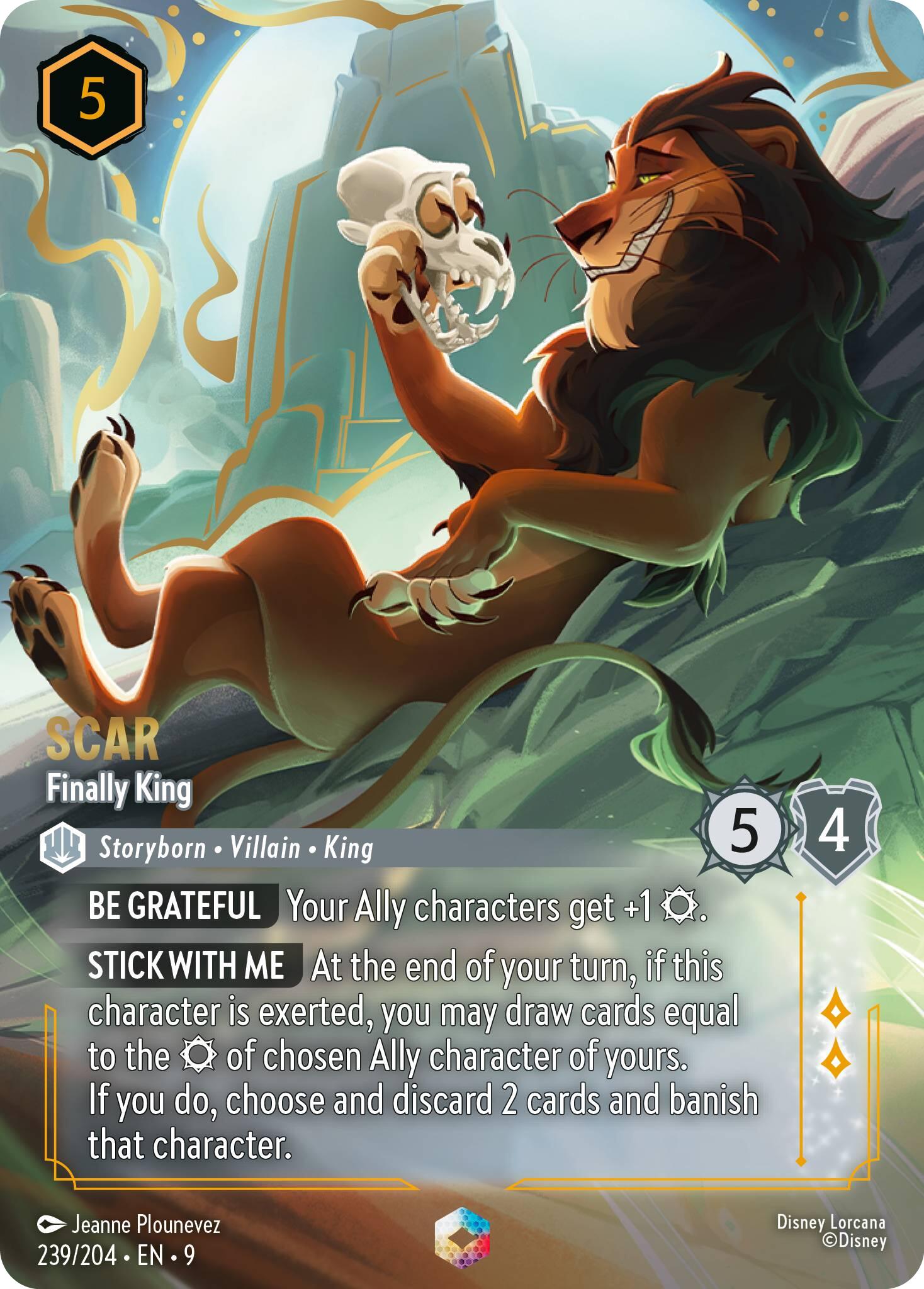 Scar - Finally King (Enchanted) (239/204) [Fabled] Lorcana Single Disney | Red Claw Gaming