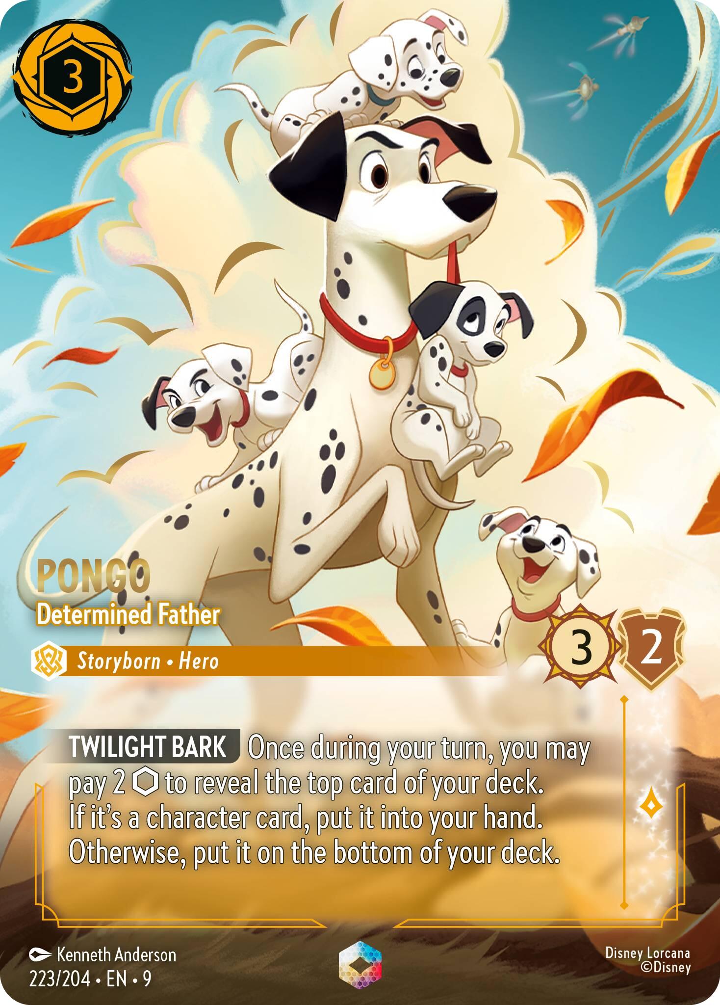 Pongo - Determined Father (Enchanted) (223/204) [Fabled] Lorcana Single Disney | Red Claw Gaming