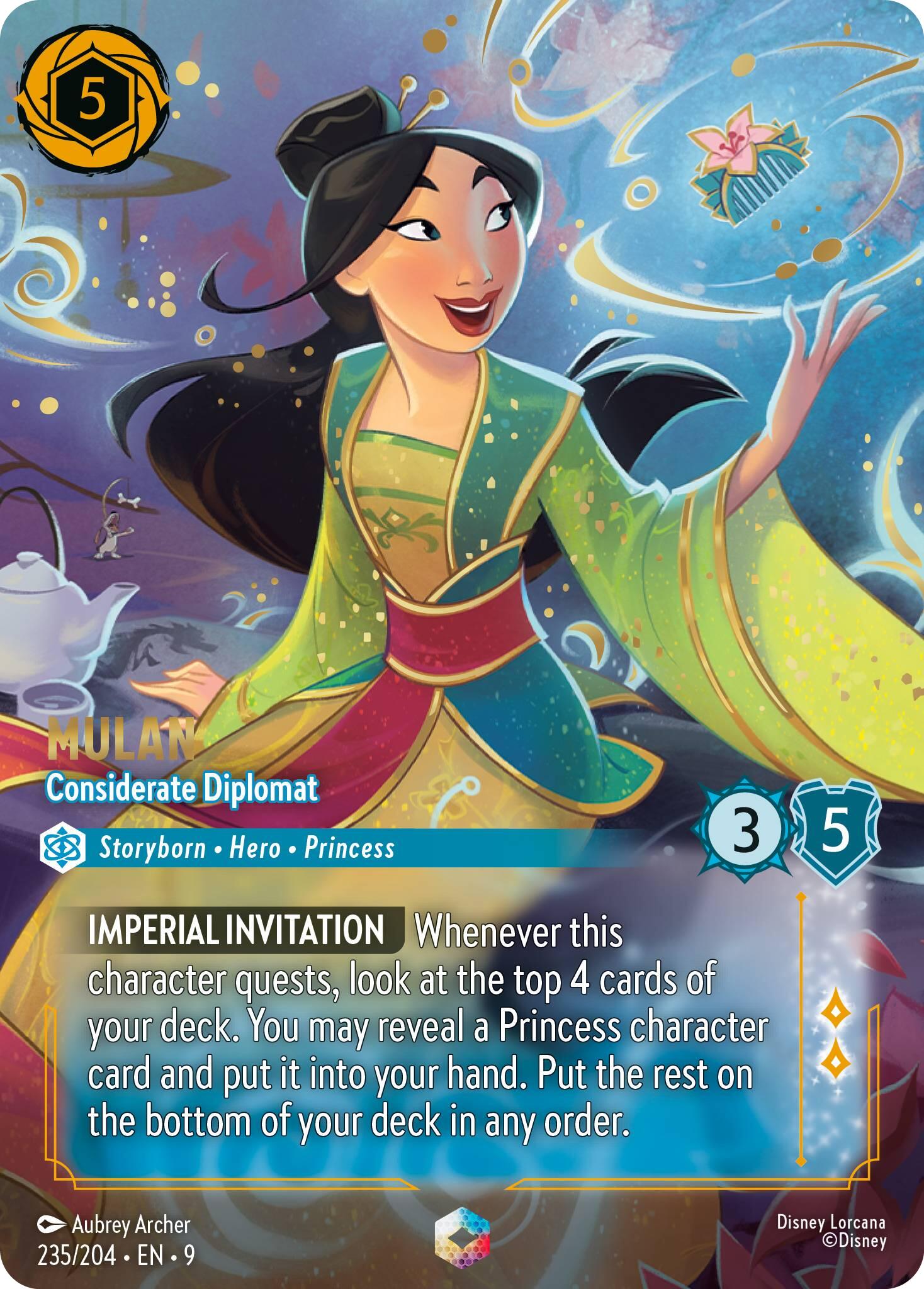 Mulan - Considerate Diplomat (Enchanted) (235/204) [Fabled] Lorcana Single Disney | Red Claw Gaming
