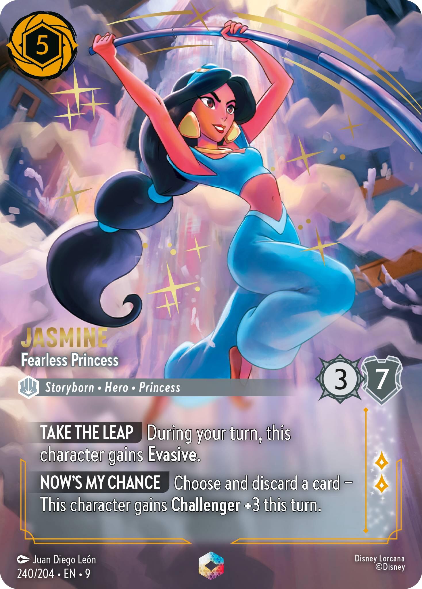 Jasmine - Fearless Princess (Enchanted) (240/204) [Fabled] Lorcana Single Disney | Red Claw Gaming