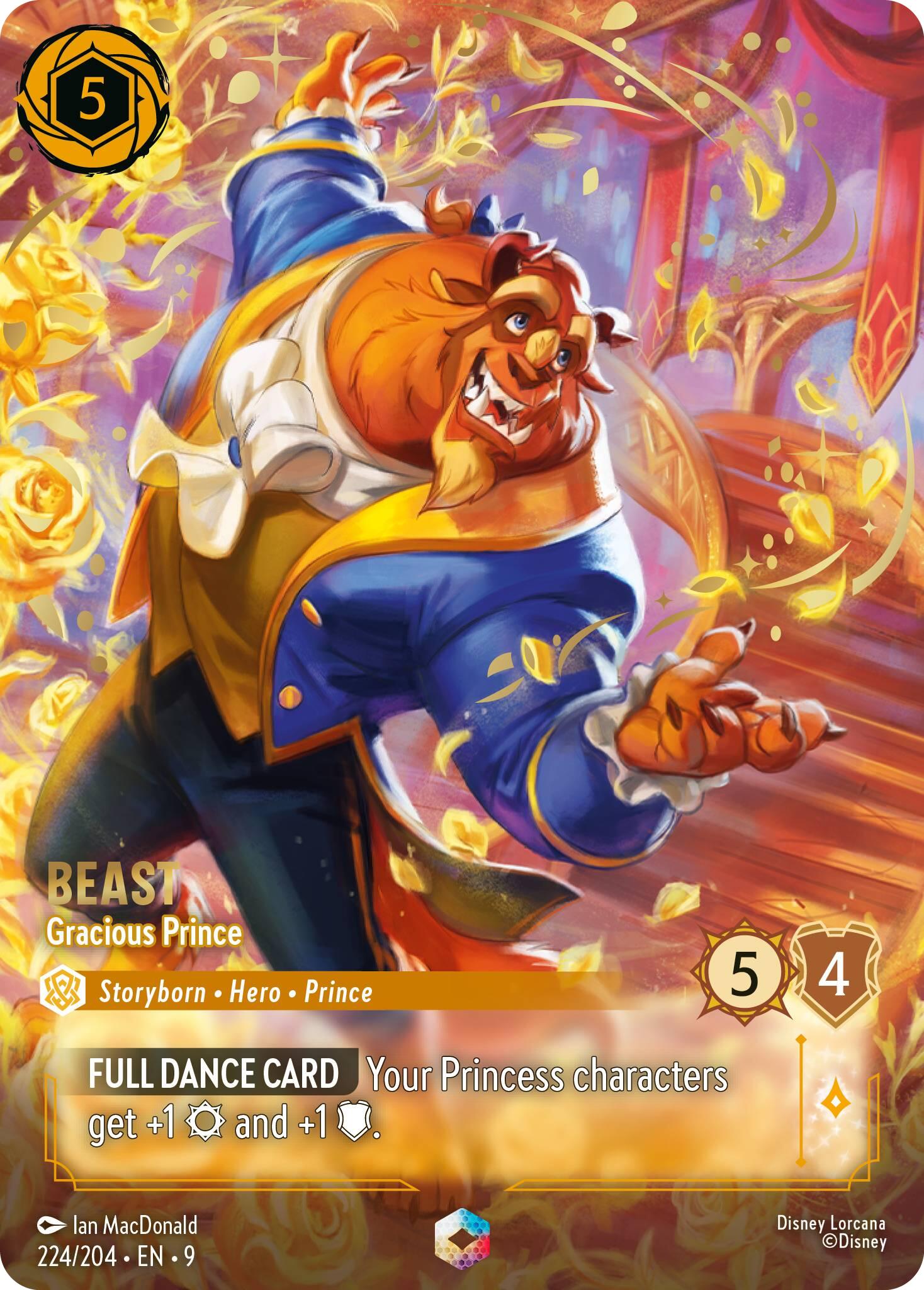 Beast - Gracious Prince (Enchanted) (224/204) [Fabled] Lorcana Single Disney | Red Claw Gaming