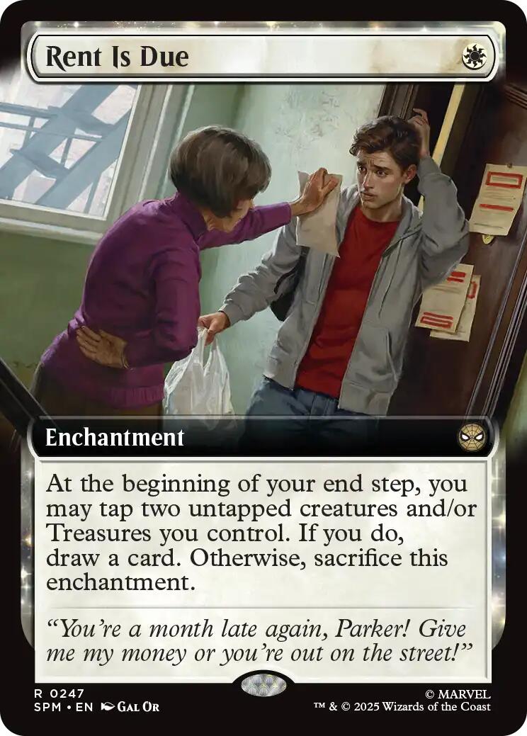 Rent Is Due (Extended Art) [Marvel's Spider-Man] MTG Single Magic: The Gathering | Red Claw Gaming