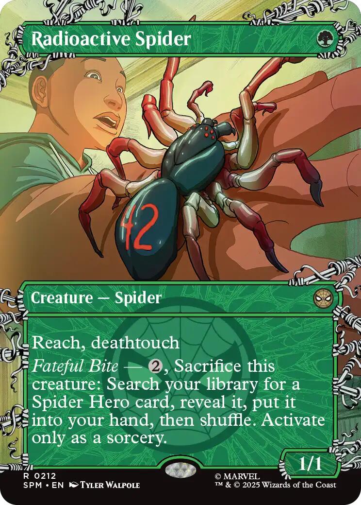 Radioactive Spider (Borderless) [Marvel's Spider-Man] MTG Single Magic: The Gathering | Red Claw Gaming