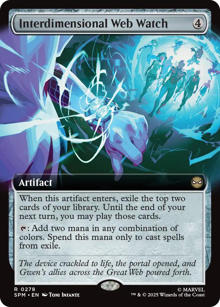 Interdimensional Web Watch (Extended Art) [Marvel's Spider-Man] MTG Single Magic: The Gathering | Red Claw Gaming