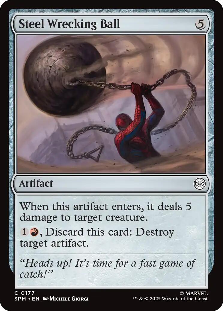 Steel Wrecking Ball [Marvel's Spider-Man] MTG Single Magic: The Gathering | Red Claw Gaming