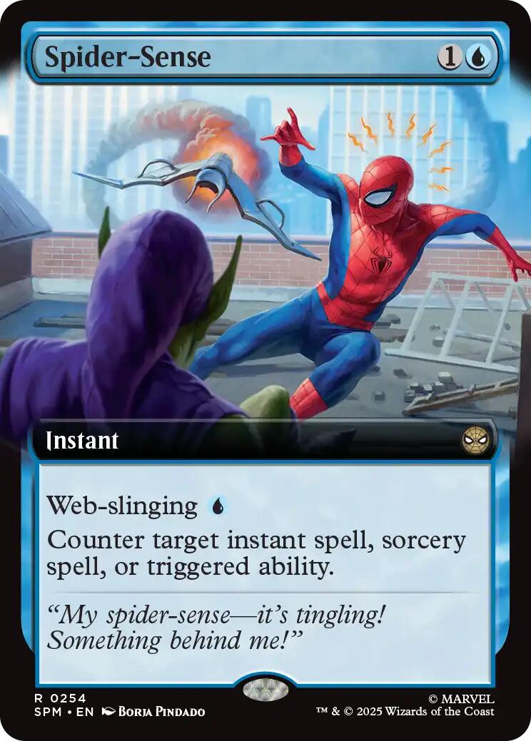 Spider-Sense (Extended Art) [Marvel's Spider-Man] MTG Single Magic: The Gathering | Red Claw Gaming