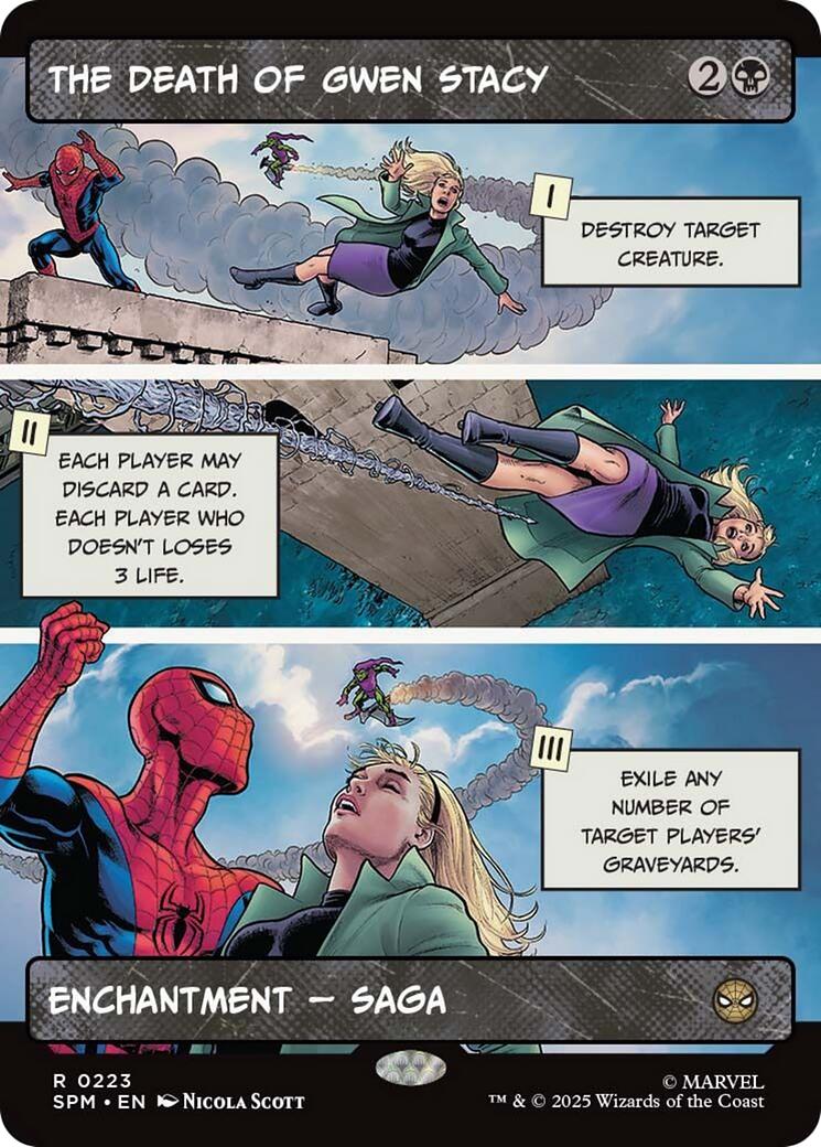 The Death of Gwen Stacy (Borderless) [Marvel's Spider-Man] MTG Single Magic: The Gathering | Red Claw Gaming