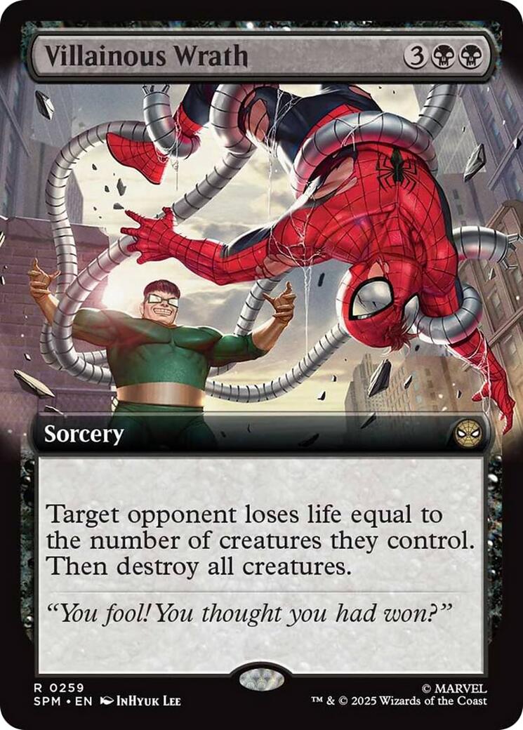 Villainous Wrath (Extended Art) [Marvel's Spider-Man] MTG Single Magic: The Gathering | Red Claw Gaming