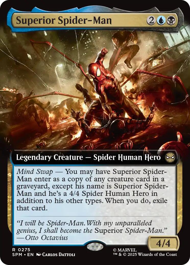 Superior Spider-Man (Extended Art) [Marvel's Spider-Man] MTG Single Magic: The Gathering | Red Claw Gaming