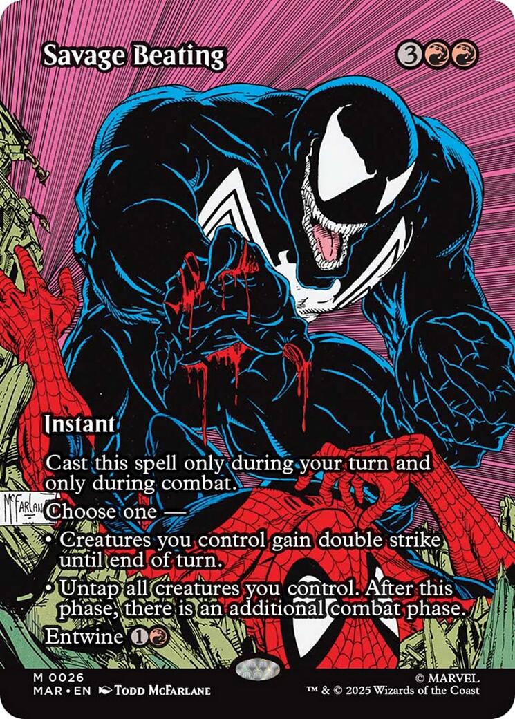 Savage Beating (Borderless) [Marvel Universe: Eternal-Legal] | Red Claw Gaming