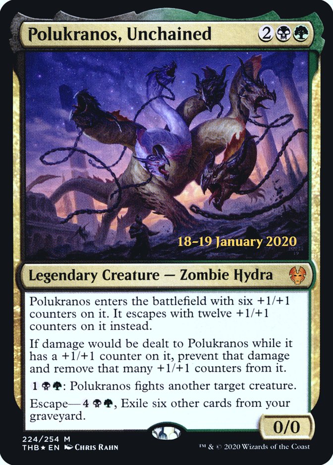 Polukranos, Unchained [Theros Beyond Death Prerelease Promos] MTG Single Magic: The Gathering | Red Claw Gaming