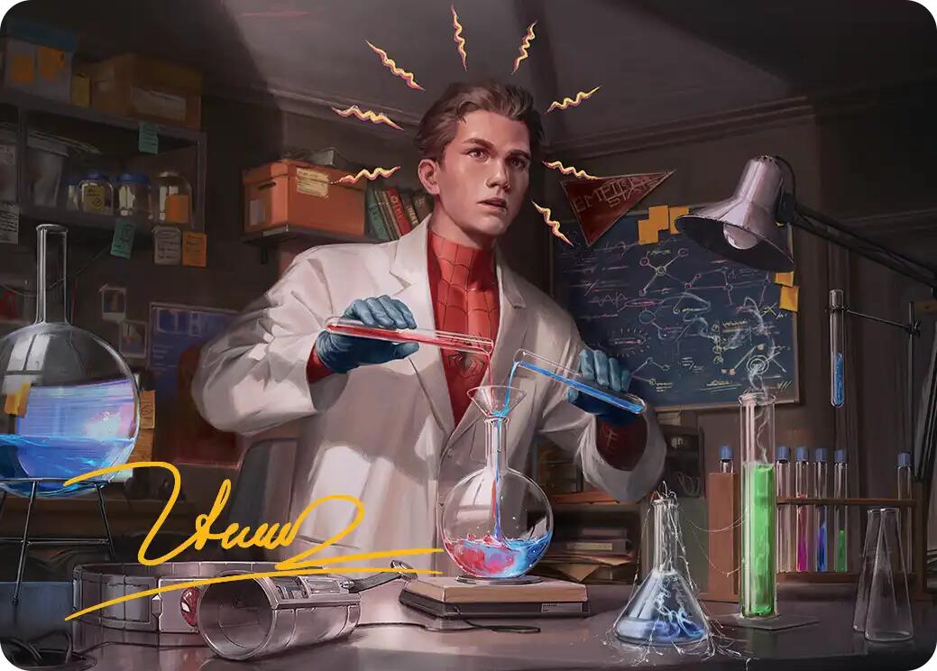 Peter Parker Art Card (3/54) (Gold-Stamped Signature) [Marvel's Spider-Man Art Series] MTG Single Magic: The Gathering | Red Claw Gaming