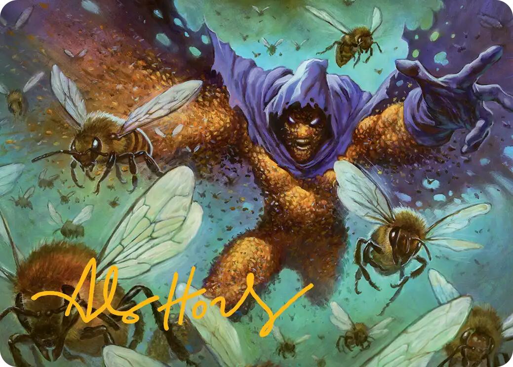 Swarm, Being of Bees Art Card (Gold-Stamped Signature) [Marvel's Spider-Man Art Series] MTG Single Magic: The Gathering | Red Claw Gaming