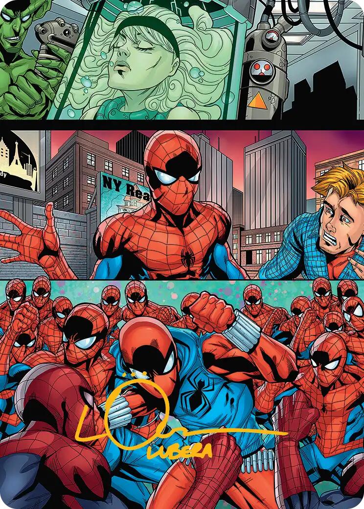 The Clone Saga Art Card (Gold-Stamped Signature) [Marvel's Spider-Man Art Series] MTG Single Magic: The Gathering | Red Claw Gaming